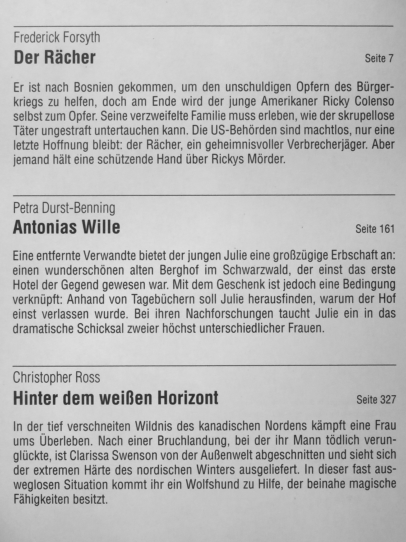 Christopher Ross - Der Rächer/Antonias Wille/Hinter dem Weissen Horizont [antikvár]