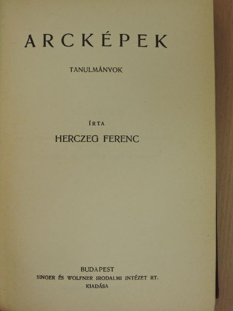 Herczeg Ferenc - Arcképek [antikvár]