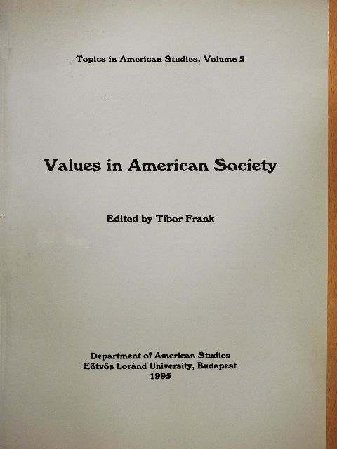Adi Wimmer - Values in American Society [antikvár]