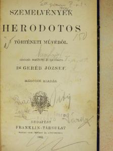 Herodotos - Szemelvények Herodotos történeti művéből [antikvár]
