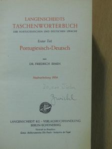 Langenscheidts Taschenwörterbuch der Portugiesischen und Deutschen sprache I. [antikvár]