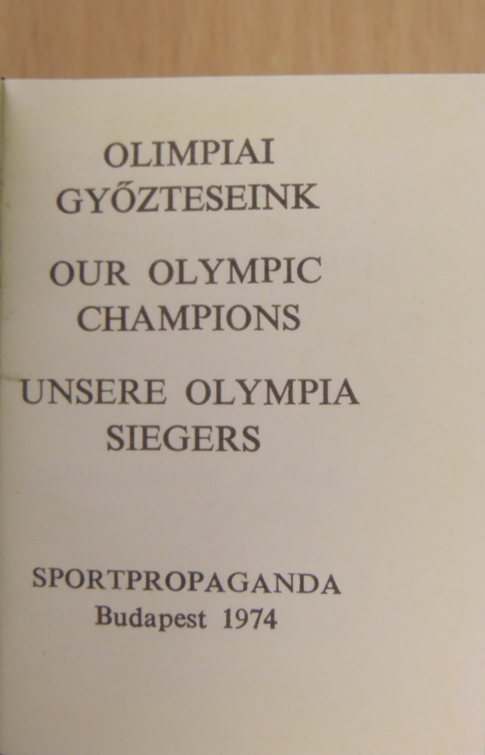 Olimpiai győzteseink (minikönyv) (számozott) [antikvár]