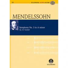 MENDELSSOHN - SYMPHONY NO.3 IN A MINOR OP.56 `SCOTTISH` TASCHENPARTITUR + CD URTEXT