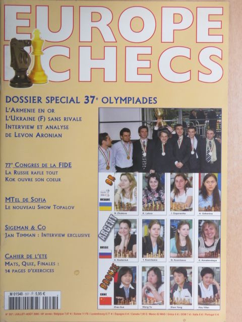 Jean-Michel Péchiné - Europe Échecs Juillet-Aout 2006 [antikvár]