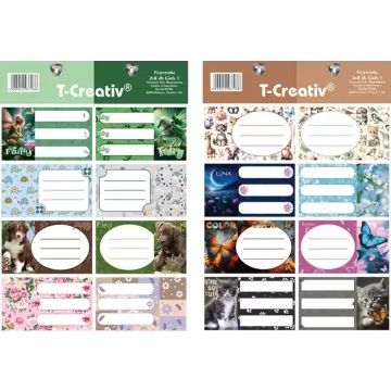 T-Creativ: Girls füzetcímke - 2 x 8 db
