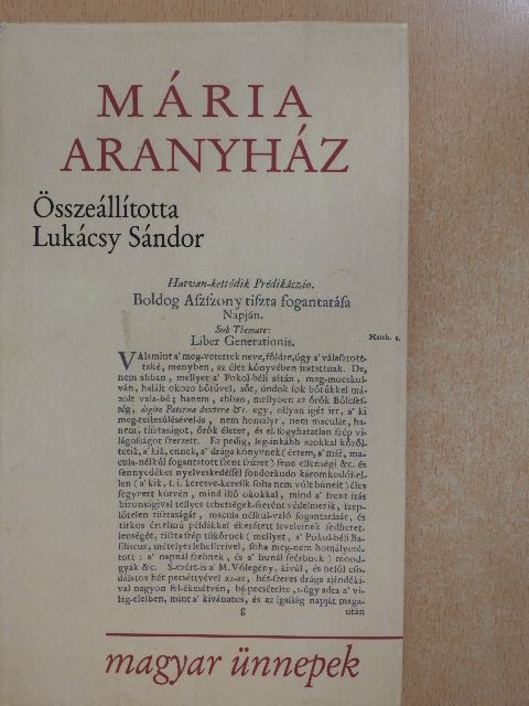 Alexovics Vazul - Mária aranyház [antikvár]
