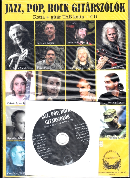 SZŰCS ANTAL GÁBOR, ALAPI ISTVÁN, CZIRÁNKU S. - JAZZ, POP, ROCK GITÁRSZÓLÓK TAB+ CD