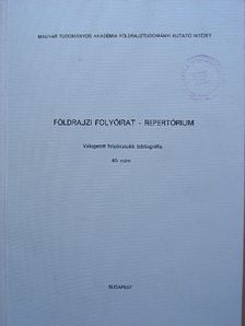 Földrajzi folyóirat - Repertórium [antikvár]