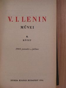V. I. Lenin - V. I. Lenin művei 8. [antikvár]