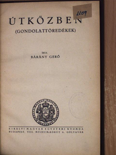 Bárány Gerő - Útközben [antikvár]