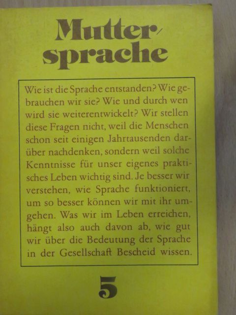 Hannelore Walther - Muttersprache 5. [antikvár]