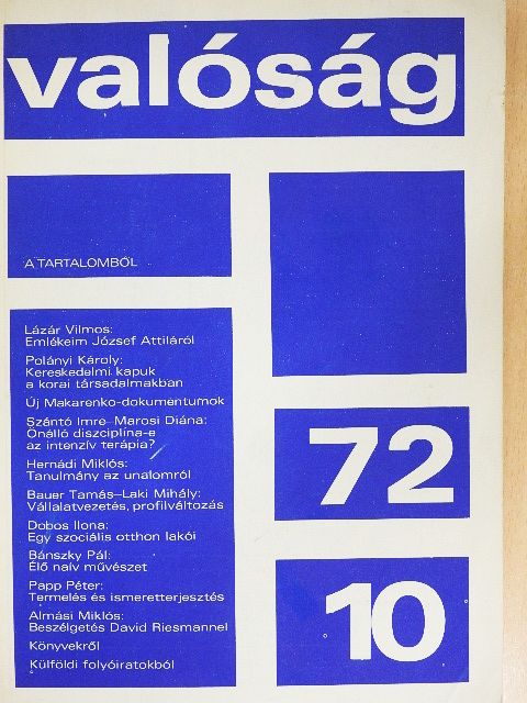 A. Janov - Valóság 1972. október [antikvár]