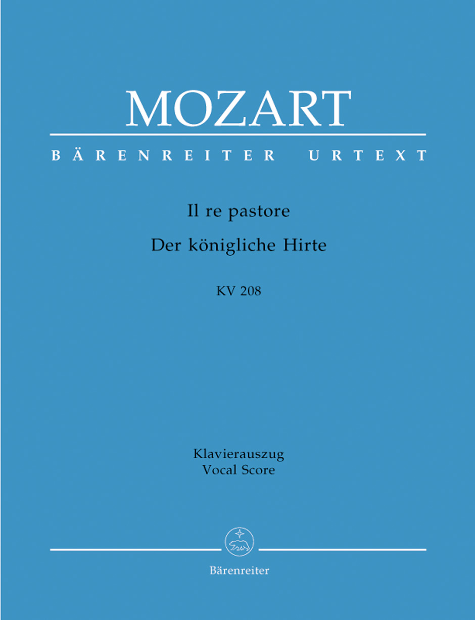 MOZART, W,A, - IL RE PASTORE (DER KÖNIGLICHE HIRTE) KV 208 KLAVIERAUSZUG URTEXT