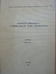 Válogatott bibliográfia a tercier funkciók térbeli vizsgálatához [antikvár]