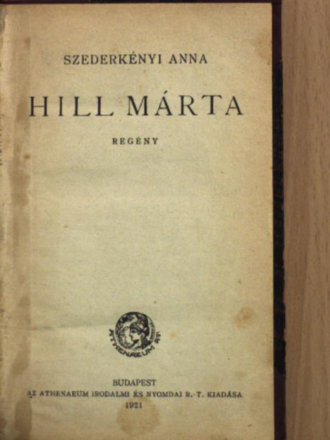 Szederkényi Anna - Hill Márta [antikvár]