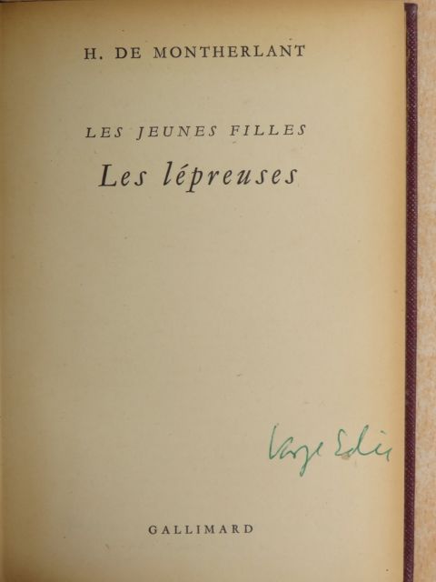 H. de Montherlant - Les lépreuses [antikvár]