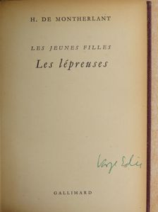 H. de Montherlant - Les lépreuses [antikvár]
