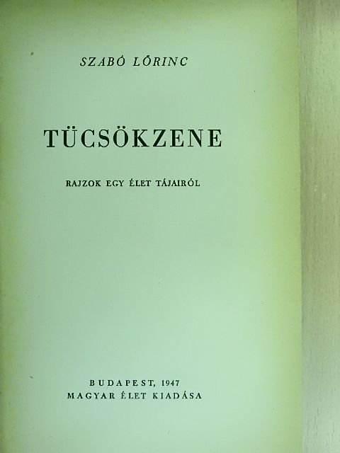 Szabó Lőrinc - Tücsökzene [antikvár]