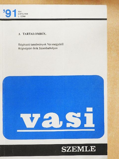 Dénes József - Vasi Szemle 1991/3. [antikvár]