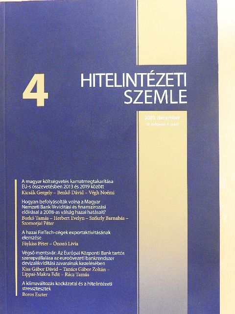 Benkő Dávid - Hitelintézeti szemle 2020. december [antikvár]