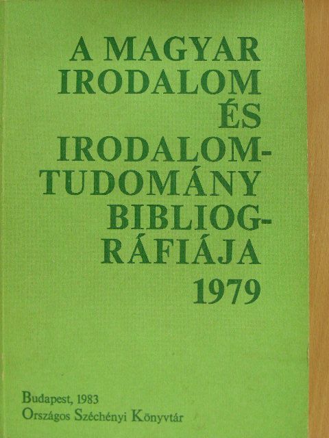 Abet Ádám - A magyar irodalom és irodalomtudomány bibliográfiája 1979 [antikvár]