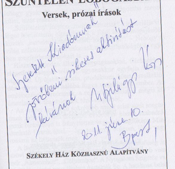 N. Szilágyi Nóra - Szüntelen lobogásban (dedikált) [antikvár]