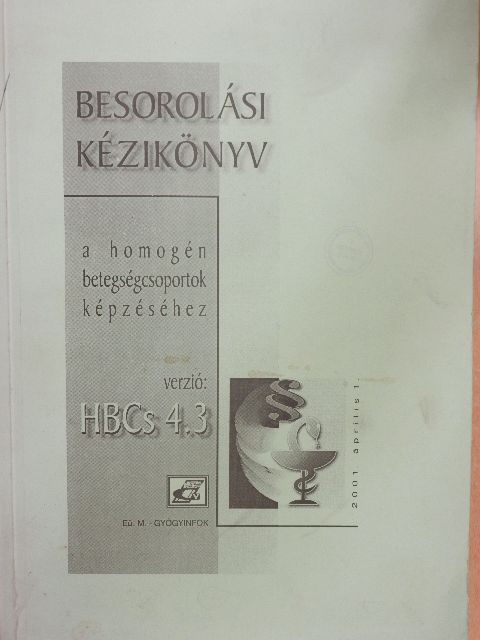 Dr. Géher Pál - Besorolási kézikönyv a homogén betegségcsoportok képzéséhez [antikvár]