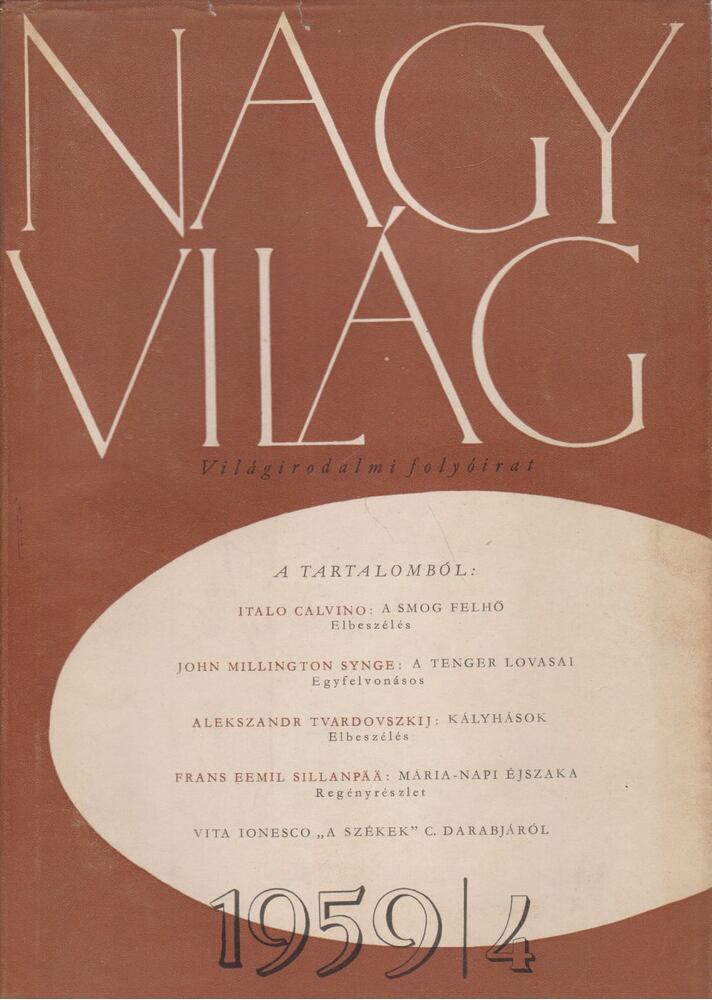 GEREBLYÉS LÁSZLÓ - Nagyvilág 1959/4. [antikvár]