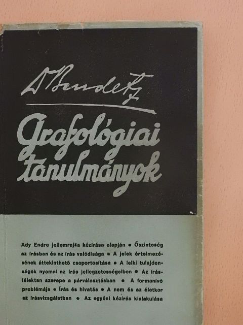 Dr. Bendetz Móric - Grafológiai tanulmányok [antikvár]