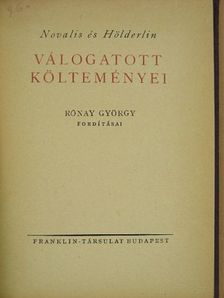 Hölderlin - Novalis és Hölderlin válogatott költeményei [antikvár]