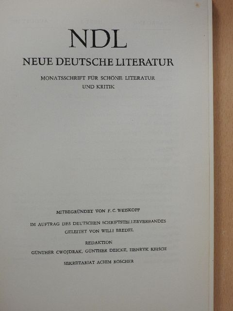 Alfred Magul-Sperber - Neue Deutsche Literatur 1957/8. [antikvár]