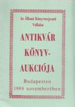 Kárpáti Miklós (szerk.) - Az Állami Könyvterjesztő Vállalat antikvár könyvaukciója Budapesten 1989 novemberében [antikvár]