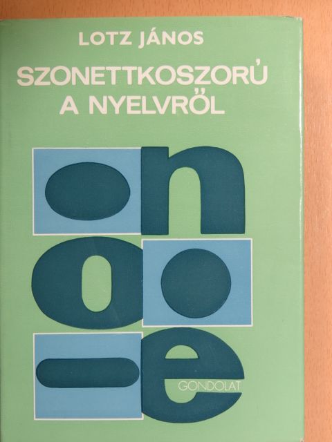 Lotz János - Szonettkoszorú a nyelvről [antikvár]