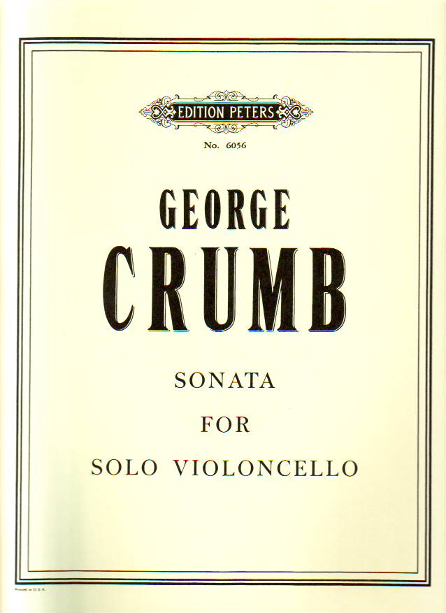 CRUMB, GEORGE - SONATA FOR SOLO VIOLONCELLO