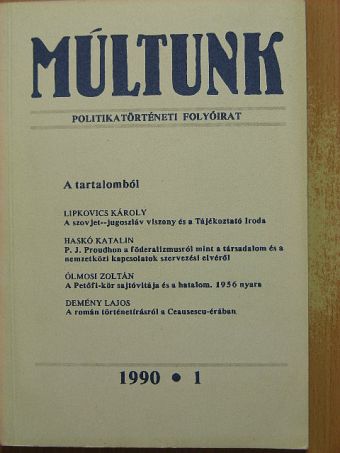 Benkő Péter - Múltunk 1990/1. [antikvár]