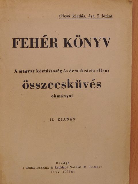 Fehér könyv [antikvár]