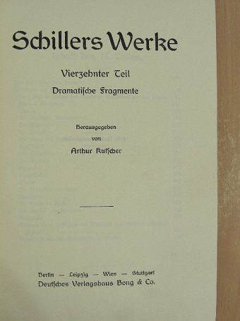 Friedrich Schiller - Schillers Werke XIV. (gótbetűs) [antikvár]
