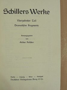 Friedrich Schiller - Schillers Werke XIV. (gótbetűs) [antikvár]