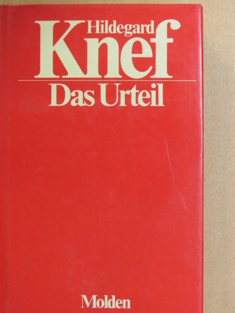Hildegard Knef - Das Urteil oder der Gegenmensch [antikvár]