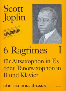 JOPLIN, SCOTT - 6 RAGTIMES I FÜR ALTSAXOPHON IN ES ODER TENORSAXOPHON IN B UND KLAVIER