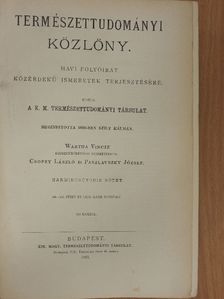Abonyi S. - Természettudományi Közlöny 1903. január-december/Pótfüzetek a Természettudományi Közlönyhöz 1903. január-december [antikvár]