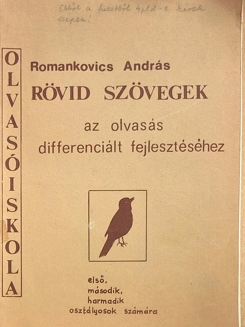 Romankovics András - Olvasóiskola [antikvár]