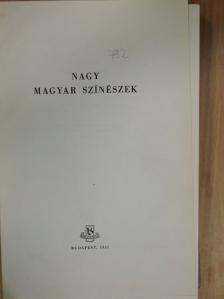 Ascher Oszkár - Nagy magyar színészek [antikvár]