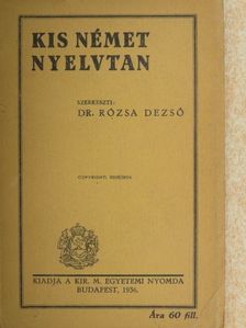 Kis német nyelvtan [antikvár]