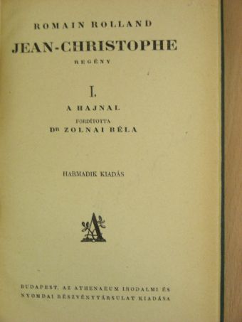 Romain Rolland - Jean-Christophe I. [antikvár]