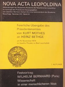 G. Schirmer - Nova Acta Leopoldina November 1974 [antikvár]