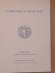 Universität Rostock - Vorlesungs- und Personalverzeichnis - Sommersemester 2003 [antikvár]