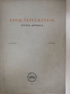 Borzsák István - Antik tanulmányok 1954/4. [antikvár]