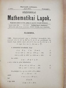 Máday János - Középiskolai mathematikai lapok 1895-1896. (nem teljes évfolyam)/1896-1897. október-junius [antikvár]