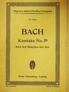 Johann Sebastian Bach - Kantate No. 39 [antikvár]